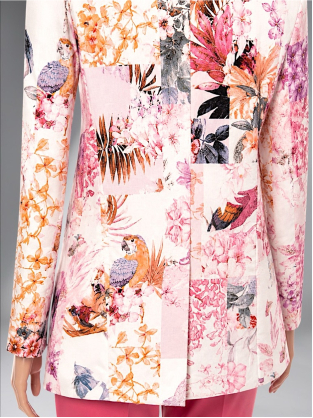 Floral Vintage-Inspired Linen Blend Blazer – Size M - Picture 9 of 10